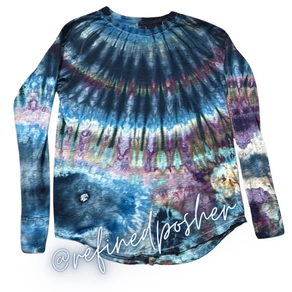 Free People We the Free Arden Tee size Small NEW White Tie Dye - Picture 3 of 7